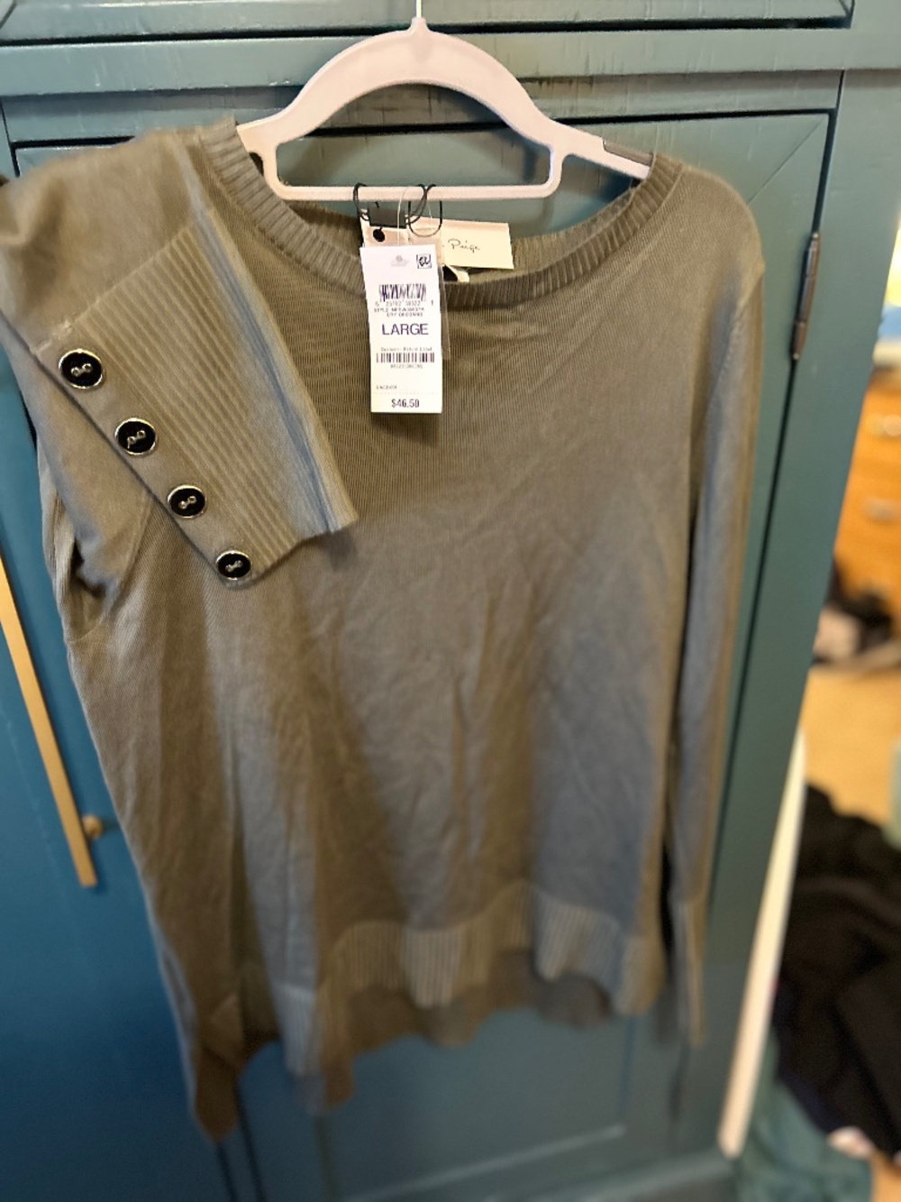 NWT olive green lightweight sweater
